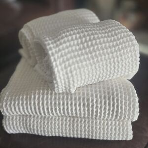 Quince Turkish Waffle Terry Bath Towel Bundle 100 % COTTON